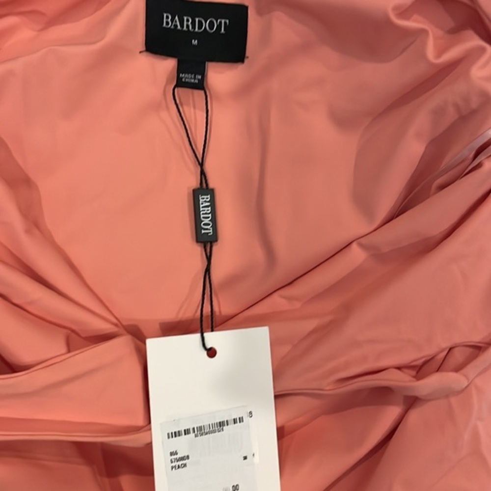 NWT Bardot One Shoulder Peach Dress - Picture 4 of 8